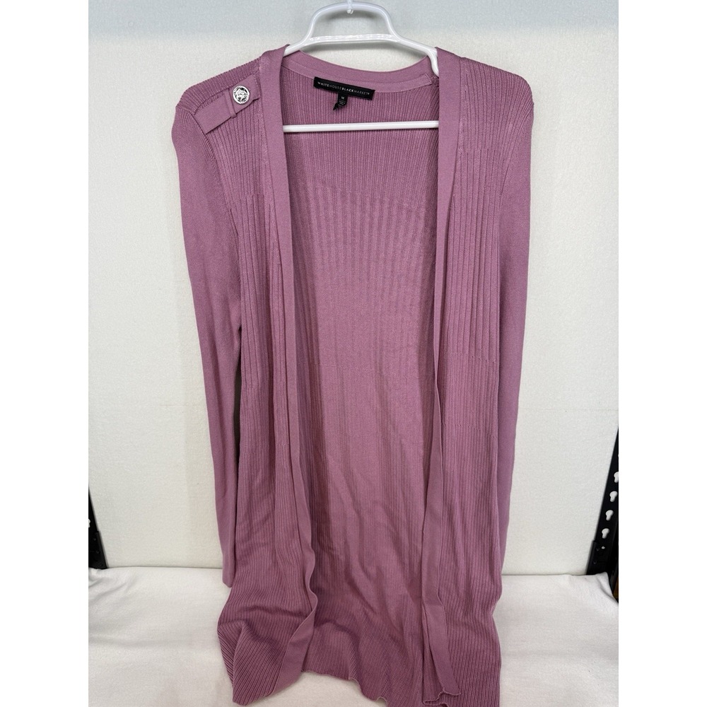 NWOT WHBM Pink‎ Ribbed Long Cardigan Sweater Size Medium
